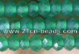 CRB3171 15.5 inches 2.5*4mm faceted rondelle tiny green agate beads