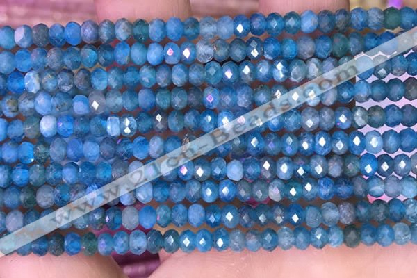 CRB3174 15.5 inches 2.5*4mm faceted rondelle tiny apatite beads