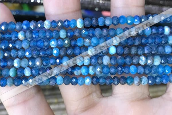 CRB3175 15.5 inches 2.5*4mm faceted rondelle tiny apatite beads