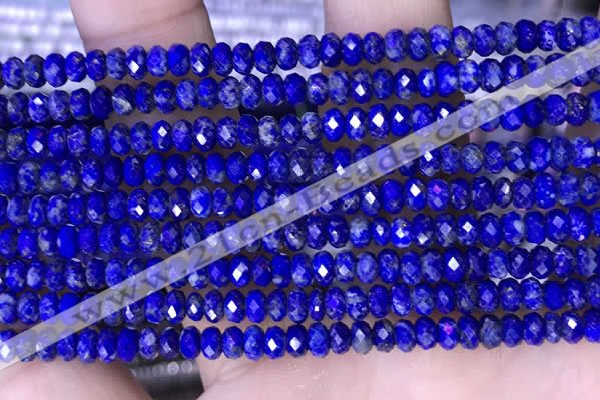 CRB3177 15.5 inches 2.5*4mm faceted rondelle tiny lapis lazuli beads