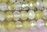 CRB3178 15.5 inches 2.5*4mm faceted rondelle tiny yellow opal beads