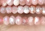 CRB3179 15.5 inches 2.5*4mm faceted rondelle tiny rhodochrosite beads