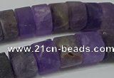 CRB318 15.5 inches 8*12mm tyre matte amethyst gemstone beads