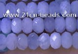 CRB3185 15.5 inches 3*5mm faceted rondelle tiny aquamarine beads