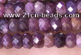 CRB3187 15.5 inches 3*5mm faceted rondelle tiny ruby gemstone beads