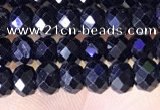 CRB3188 15.5 inches 3*5mm faceted rondelle tiny black spinel beads