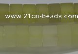 CRB319 15.5 inches 8*12mm tyre matte lemon quartz gemstone beads