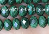 CRB3193 15.5 inches 4*6mm faceted rondelle tiny malachite beads