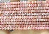 CRB3202 15.5 inches 2.5*4mm faceted rondelle pink opal beads