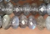 CRB3212 15.5 inches 3.5*6mm faceted rondelle labradorite beads