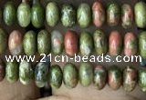 CRB4007 15.5 inches 2.5*4.5mm rondelle unakite beads wholesale