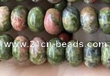 CRB4037 15.5 inches 4*6mm rondelle unakite beads wholesale