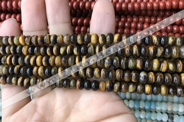 CRB4044 15.5 inches 4*6mm rondelle yellow tiger eye beads wholesale