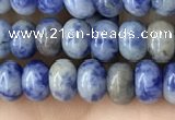 CRB4046 15.5 inches 4*6mm rondelle blue spot stone beads