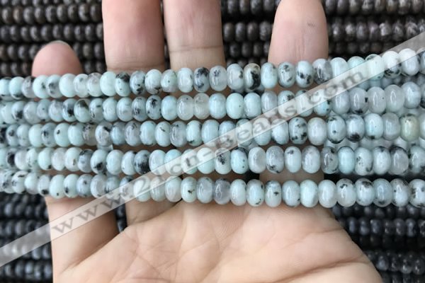 CRB4048 15.5 inches 4*6mm rondelle sesame jasper beads wholesale