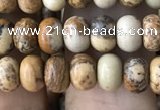 CRB4051 15.5 inches 4*6mm rondelle picture jasper beads wholesale