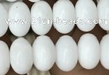 CRB4071 15.5 inches 5*8mm rondelle white porcelain beads wholesale