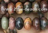 CRB4077 15.5 inches 5*8mm rondelle picasso jasper beads wholesale