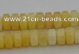 CRB410 15.5 inches 5*8mm rondelle yellow jade beads wholesale