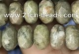 CRB4117 15.5 inches 5*8mm faceted rondelle Chinese unakite beads