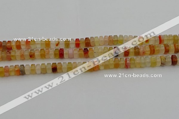 CRB413 15.5 inches 5*8mm rondelle yellow agate beads wholesale