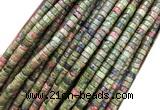 CRB4152 15 inches 2*4mm heishi unakite gemstone beads wholesale