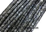 CRB4153 15 inches 2*4mm heishi black labradorite beads wholesale