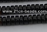 CRB418 15.5 inches 5*8mm rondelle black agate beads wholesale