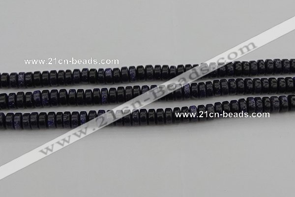 CRB420 15.5 inches 5*8mm rondelle blue goldstone beads wholesale