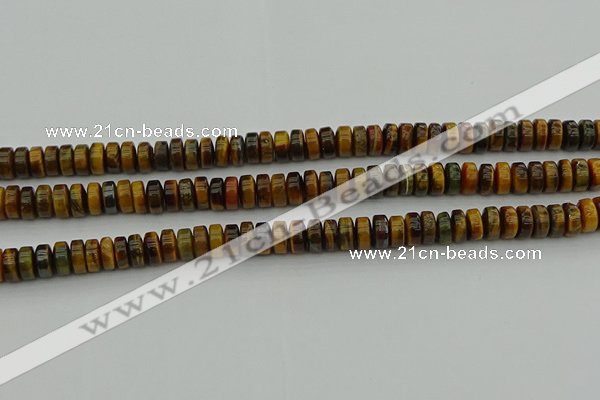 CRB435 15.5 inches 5*8mm rondelle yellow tiger eye beads