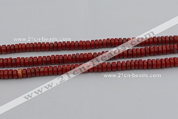 CRB438 15.5 inches 5*8mm rondelle red jasper beads wholesale