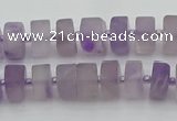 CRB456 15.5 inche 5*8mm tyre matte amethyst gemstone beads