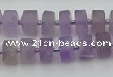 CRB457 15.5 inche 6*10mm tyre matte amethyst gemstone beads