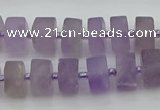 CRB458 15.5 inche 8*12mm tyre matte amethyst gemstone beads