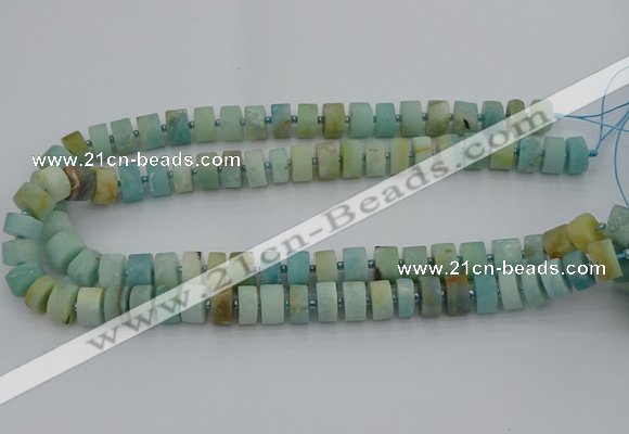 CRB470 15.5 inche 8*12mm tyre matte amazonite gemstone beads