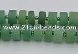 CRB472 15.5 inches 5*8mm tyre green aventurine beads wholesale