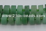 CRB474 15.5 inches 7*12mm tyre green aventurine beads wholesale