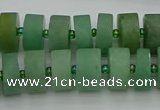 CRB475 15.5 inches 8*14mm tyre green aventurine beads wholesale