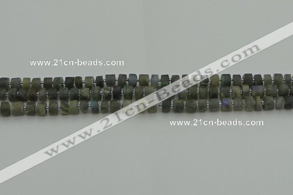 CRB481 15.5 inches 4*6mm tyre labradorite gemstone beads