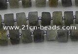 CRB482 15.5 inches 5*8mm tyre labradorite gemstone beads