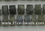 CRB483 15.5 inches 6*10mm tyre labradorite gemstone beads