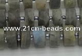 CRB484 15.5 inches 7*12mm tyre labradorite gemstone beads