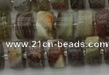 CRB488 15.5 inches 6*10mm tyre matte botswana agate beads wholesale