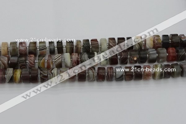 CRB496 15.5 inches 7*14mm tyre botswana agate beads wholesale