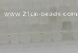 CRB499 15.5 inches 5*8mm tyre matte white crystal beads wholesale