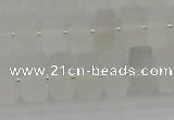 CRB500 15.5 inches 6*10mm tyre matte white crystal beads wholesale