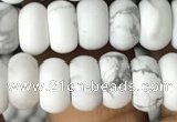 CRB5000 15.5 inches 4*6mm rondelle matte white howlite beads wholesale