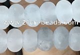 CRB5001 15.5 inches 4*6mm rondelle matte cloudy quartz beads wholesale