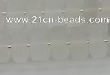 CRB501 15.5 inches 6*12mm tyre matte white crystal beads wholesale