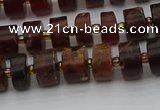 CRB505 15.5 inches 5*8mm tyre orange garnet beads wholesale
